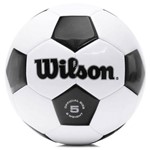 Bola de Futebol de Campo Wilson Traditional Branca e Preta - Tamanho 5