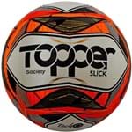 Ficha técnica e caractérísticas do produto Bola de Futebol Society Slick Branco/Laranja 2019 Topper