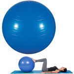Bola de Ginástica 75cm Cor Azul Exercícios Yoga Pilates Ballness Musculação - Mr8 40100005