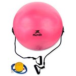 Ficha técnica e caractérísticas do produto Bola de Ginástica com Extensor 65cm Pink - Muvin