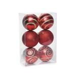 Ficha técnica e caractérísticas do produto Bola de Natal P/ Árvore 6 Pçs 10Cm Vermelha