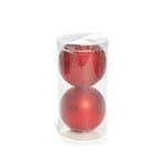 Ficha técnica e caractérísticas do produto Bola de Natal P/ Árvore Brilho Glitter 2 Pçs 10Cm Vermelha