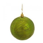 Ficha técnica e caractérísticas do produto Bola de Natal P/ Árvore Natal Glitter 4 Pçs 10Cm Verde - Cromus