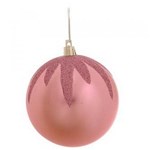 Ficha técnica e caractérísticas do produto Bola de Natal P/ Árvore Natal Glitter 2 Pçs 12Cm Rosa - Cromus