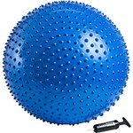 Bola de Pilates Massageadora 65cm com Bomba Life Zone