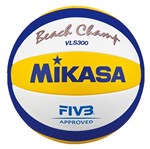 Ficha técnica e caractérísticas do produto Bola de Vôlei de Praia Mikasa Vls300 - Branco/Azul/Amarelo