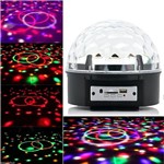 Ficha técnica e caractérísticas do produto Bola Maluca Led Rgb MP3 Projetor Holográfico Magic Ball Light YCZ001