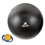 Ficha técnica e caractérísticas do produto Bola para Pilates e Yoga 55 Cm Preto Muvin