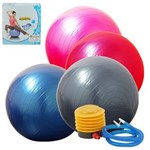 Ficha técnica e caractérísticas do produto Bola Suiça para Pilates e Ginastica Gym Ball 65Cm Ate 150Kg Inflavel com Bomba de