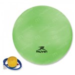 Ficha técnica e caractérísticas do produto Bola Suica para Pilates Verde 55cm com Bomba de Inflar Muvin
