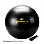 Ficha técnica e caractérísticas do produto Bola Suica para Pilates Yoga Fitness C/ Bomba 45 Cm Preto Ziva