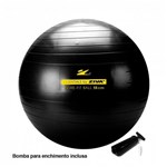 Ficha técnica e caractérísticas do produto Bola Suica para Pilates Yoga Fitness C/ Bomba 55 Cm Preto Ziva