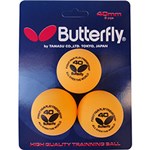 Ficha técnica e caractérísticas do produto Bola Tênis de Mesa Butterfly com 3 Unidades - Amarelo