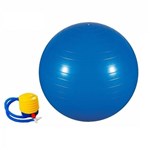Ficha técnica e caractérísticas do produto Bola Yoga Pilates Fitness Fisioterapia Exercícios Alongamento 65 Cm com Bomba Azul