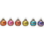 Bolas de Natal Decoradas Luxo 4cm 6 Unidades Christmas Traditions