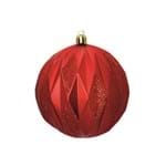 Ficha técnica e caractérísticas do produto Bolas de Natal Decorativa Losangos 4 Pçs 10Cm Vermelha