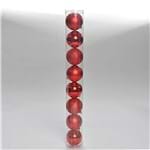 Ficha técnica e caractérísticas do produto Bolas em Tubo - Brilho Glitter Mate Vermelho (7cm) 08 Unidades