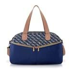 Ficha técnica e caractérísticas do produto Bolsa de Viagem Academia Estampada com Zíper e Alça Ajustável Jacki Design Azul Zigzag AZUL ZIGZAG