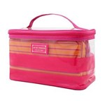 Ficha técnica e caractérísticas do produto Bolsa Necessaire Listrada Pink Ahl15073-Pk Jacki Design - ROSA