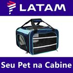 Ficha técnica e caractérísticas do produto Bolsa para Transportar Seu Pet na Cabine do Avião - Cia LATAM - Eleva Mundi - (Cor Azul)