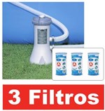 Ficha técnica e caractérísticas do produto Bomba Filtrante Intex 2006 LH 110v com 03 Cartuchos Refil Filtro (2 + 1)