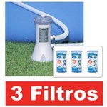 Ficha técnica e caractérísticas do produto Bomba Filtrante Intex 2006 LH 110v com 03 Cartuchos Refil Filtro