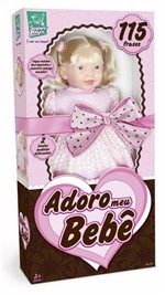 Ficha técnica e caractérísticas do produto Boneca Adoro Meu Bebê 115 Frases Super Toys