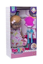 Ficha técnica e caractérísticas do produto Boneca Baby Colletion Papinha Negra - Super Toys