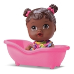 Ficha técnica e caractérísticas do produto Boneca Baby Little Dolls Alive Banheirinha Negra - Diver Toys