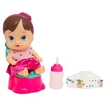 Ficha técnica e caractérísticas do produto Boneca Baby Little Dolls Faz Xixi Morena Divertoys