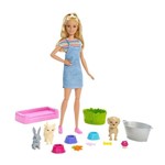 Ficha técnica e caractérísticas do produto Boneca Barbie - Barbie Banho dos Cachorrinhos - Mattel - Barbie Mattel