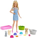 Ficha técnica e caractérísticas do produto Boneca Barbie - Barbie Banho Dos Cachorrinhos - Mattel