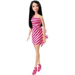 Ficha técnica e caractérísticas do produto Boneca Barbie - Básica Glitz - Vestido Rosa Morena