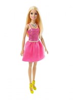 Ficha técnica e caractérísticas do produto Boneca Barbie - Básica Glitz - Vestido Rosa - Mattel