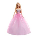 Ficha técnica e caractérísticas do produto Boneca Barbie Colecionável - Barbie com Vestido de Aniversário - Mattel