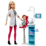 Ficha técnica e caractérísticas do produto Boneca Barbie com Acessórios - Profissões - Barbie Dentista - Mattel