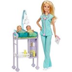 Ficha técnica e caractérísticas do produto Boneca Barbie Conjunto Pediatra Mattel DHB63