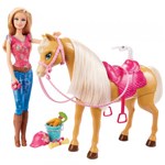 Ficha técnica e caractérísticas do produto Boneca Barbie Family - Barbie com Cavalo - Mattel