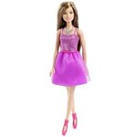 Ficha técnica e caractérísticas do produto Boneca Barbie Fashion And Beauty - Glitter - Morena Vestido Roxo Dgx81