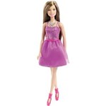 Ficha técnica e caractérísticas do produto Boneca Barbie Mattel Basic Glitz Vestido Roxo