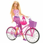 Ficha técnica e caractérísticas do produto Boneca Barbie Mattel C/ Bicicleta T2332