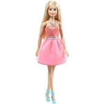 Ficha técnica e caractérísticas do produto Boneca Barbie Mattel Glitter- Vestido Rosa