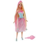 Ficha técnica e caractérísticas do produto Boneca Barbie Mattel Princesa Cabelos Longos Rosa