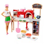 Ficha técnica e caractérísticas do produto Boneca Barbie Pizzaiola 30cm C/ Acessórios - Mattel Fhr09