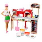 Ficha técnica e caractérísticas do produto Boneca Barbie Pizzaiola 30cm com Acessórios - Mattel Fhr09