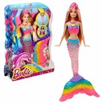 Ficha técnica e caractérísticas do produto Boneca Barbie Sereia Luzes Arco Iris Mattel