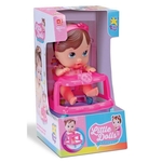 Ficha técnica e caractérísticas do produto Boneca Bebê Baby Little Dolls Andador Rosa 8009 Diver Toys