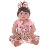 Ficha técnica e caractérísticas do produto Boneca Bebe Reborn Laura Baby Pink Flower