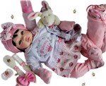 Ficha técnica e caractérísticas do produto Boneca Bebê Reborn Real Menina Princesa Enxoval Completo