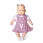 Ficha técnica e caractérísticas do produto Boneca Bebezinho Branco - Vestido Rosa Listrado - Estrela - ESTRELA